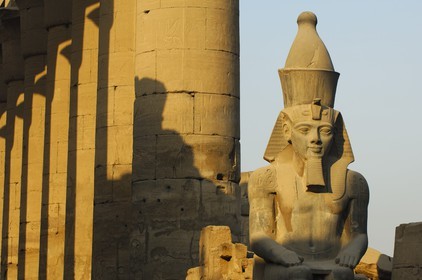 Egypt, Upper Egypt, Nile Valley, Luxor Temple listed as World Heritage by UNESCO, Ramesses II courtyard