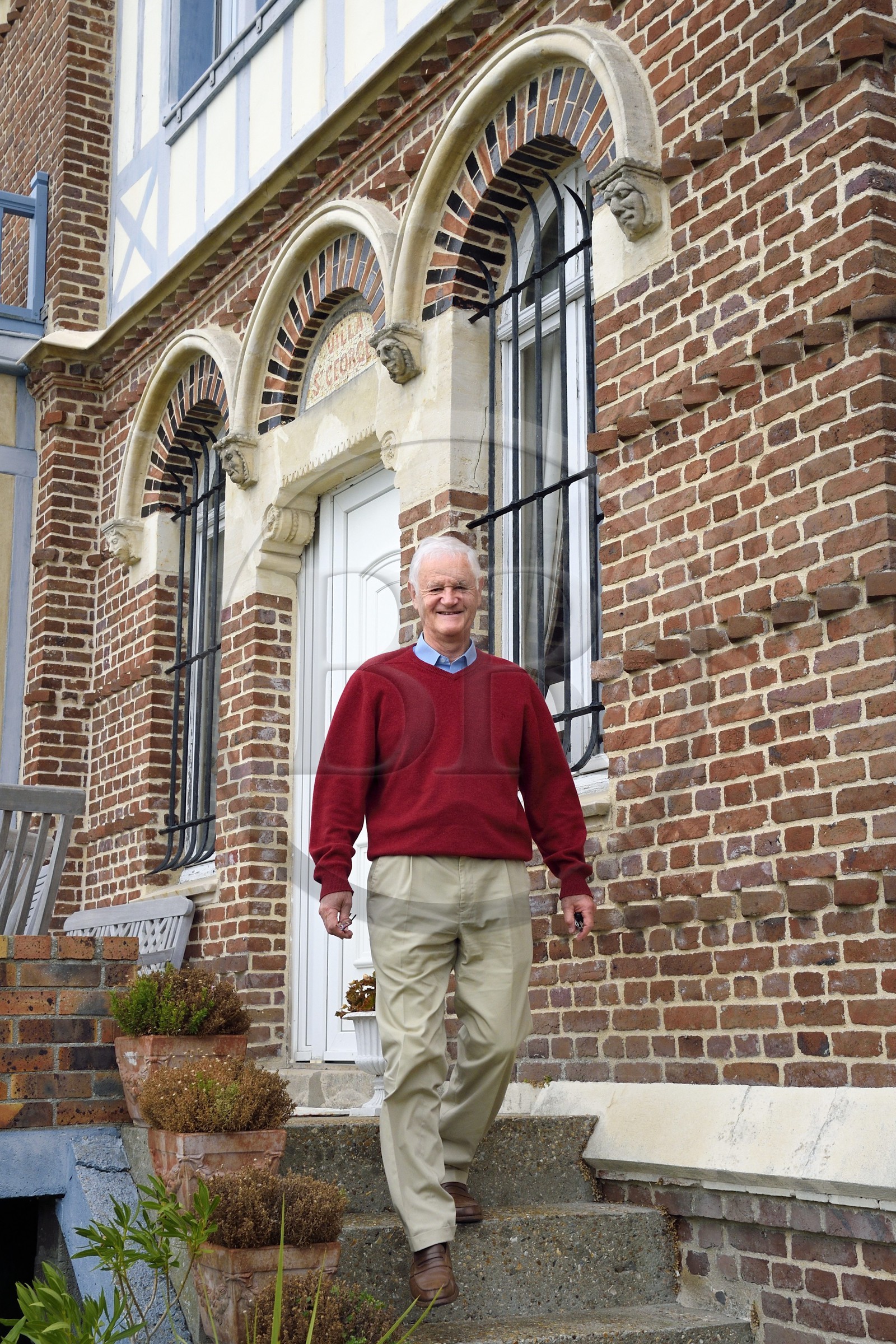 France, Seine-Maritime (76), la commune de Sainte-Adresse voisine du Havre, Remy Dufour vice président de l'association pour la sauvegarde du patrimoine de Saint-Adresse