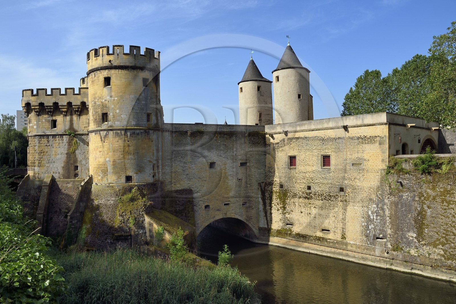 France, Moselle, Metz, the Porte des Allemands (Germans Gate) on the river Seille is a vestige of the old medieval walls