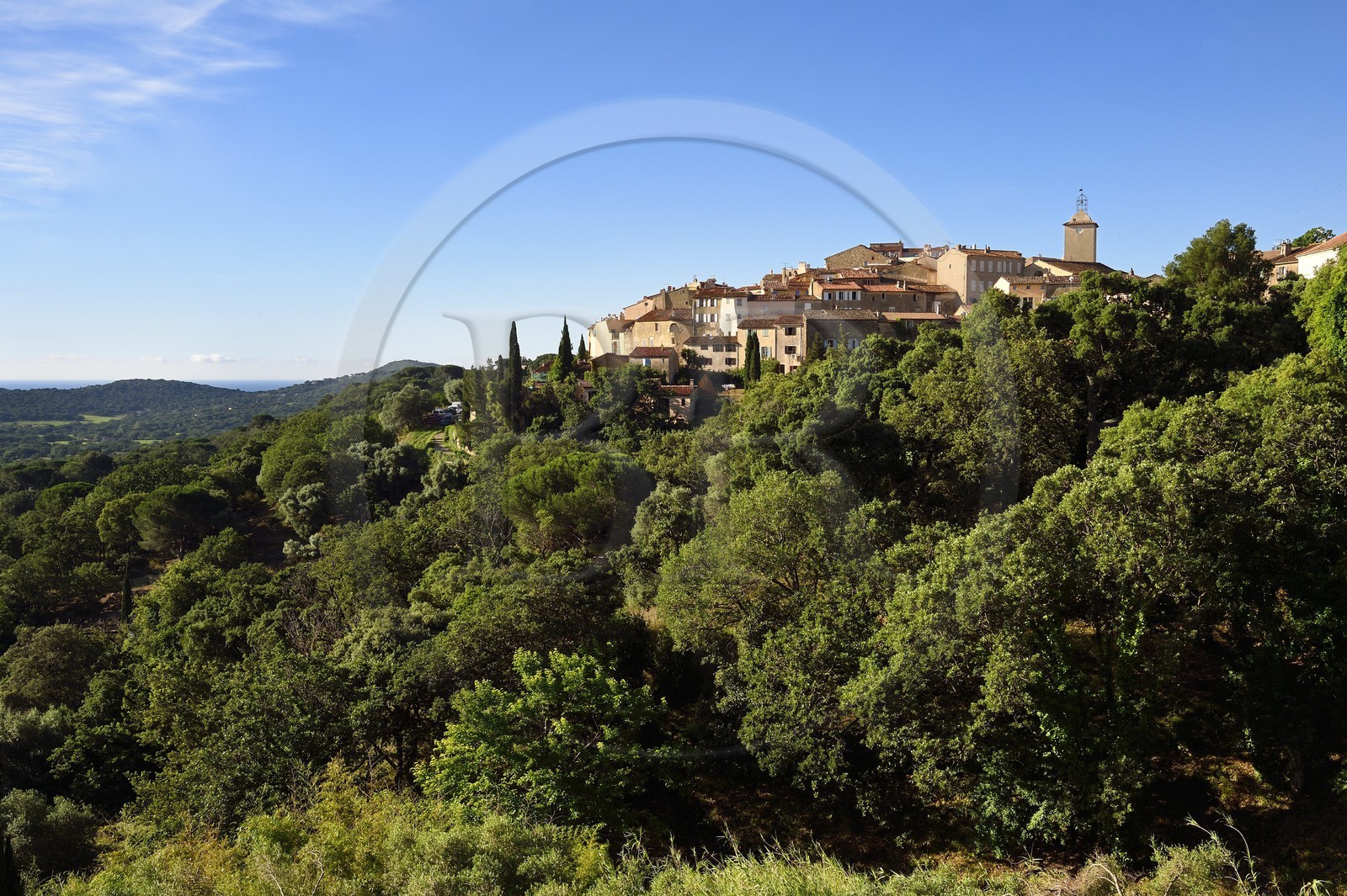 France, Var (83), Presqu'Ile de Saint-Tropez, le village perché de Ramatuelle