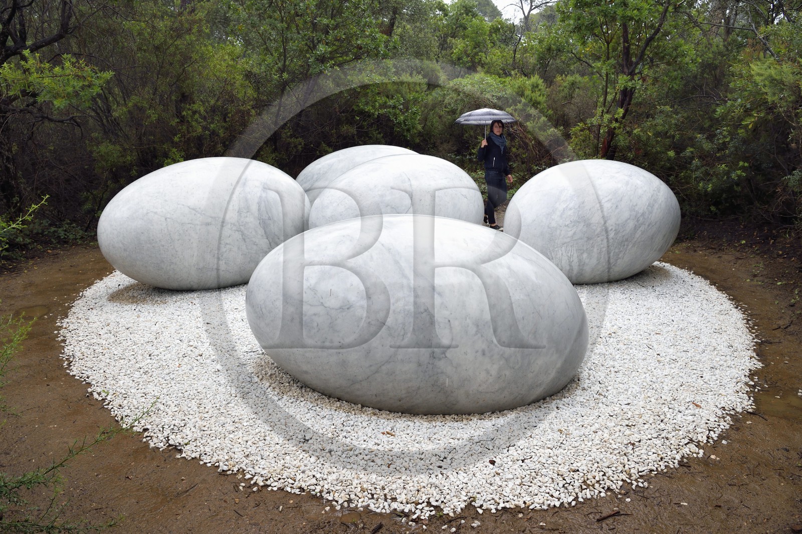 France, Var (83), Iles d'Hyères, parc national de Port Cros, Ile de Porquerolles, la Fondation Carmignac, La Couvée (2018) de Nils Udo