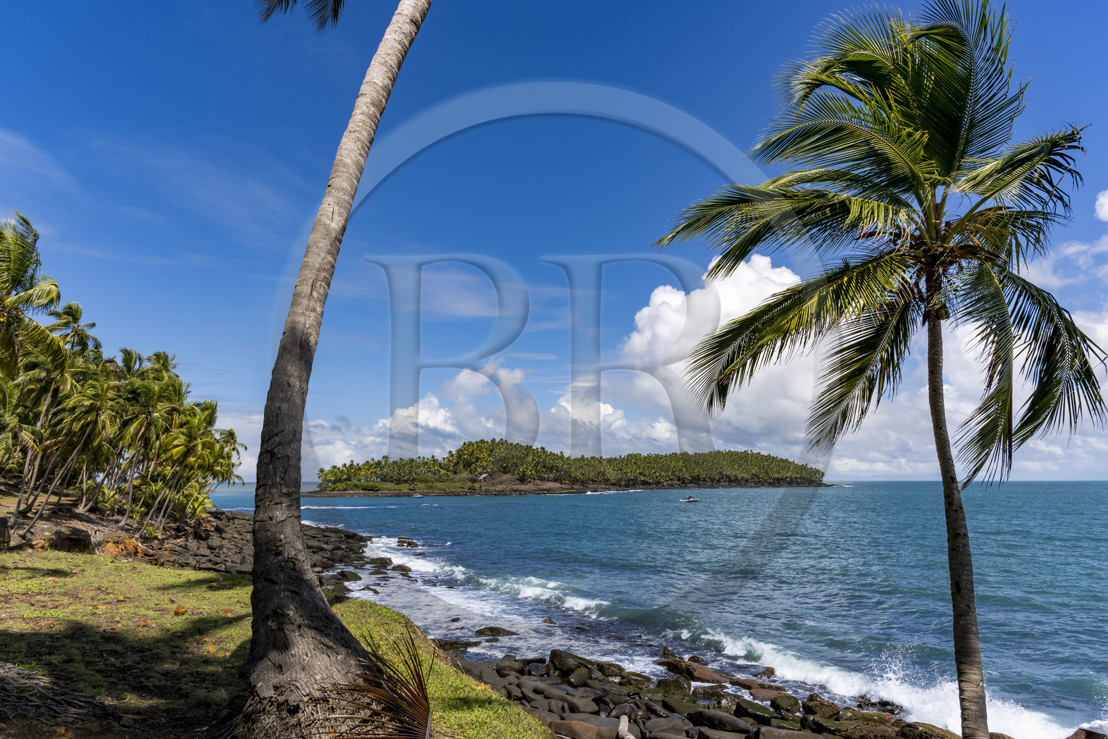 France, French Guiana, Kourou, Salvation Islands (Iles du Salut), Devil's Island seen from Royal island, served as a penal colony for political prisoners, including Alfred Dreyfus