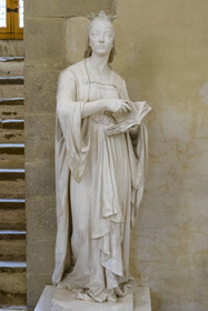 France, Loire-Atlantique (44), Nantes, quartier du Bouffay, le chateau des Ducs de Bretagne, Musée d'histoire de Nantes, statue d'Anne de Bretagne par Alfred Caravanniez