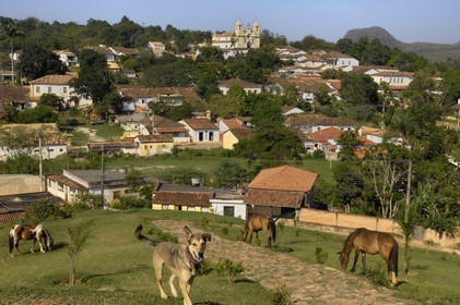 Brésil, Etat du Minas Gerais, Tirandentes, Matriz de Santo Antonio, église Saint-Antoine (Route de l'or, Estrada Real)