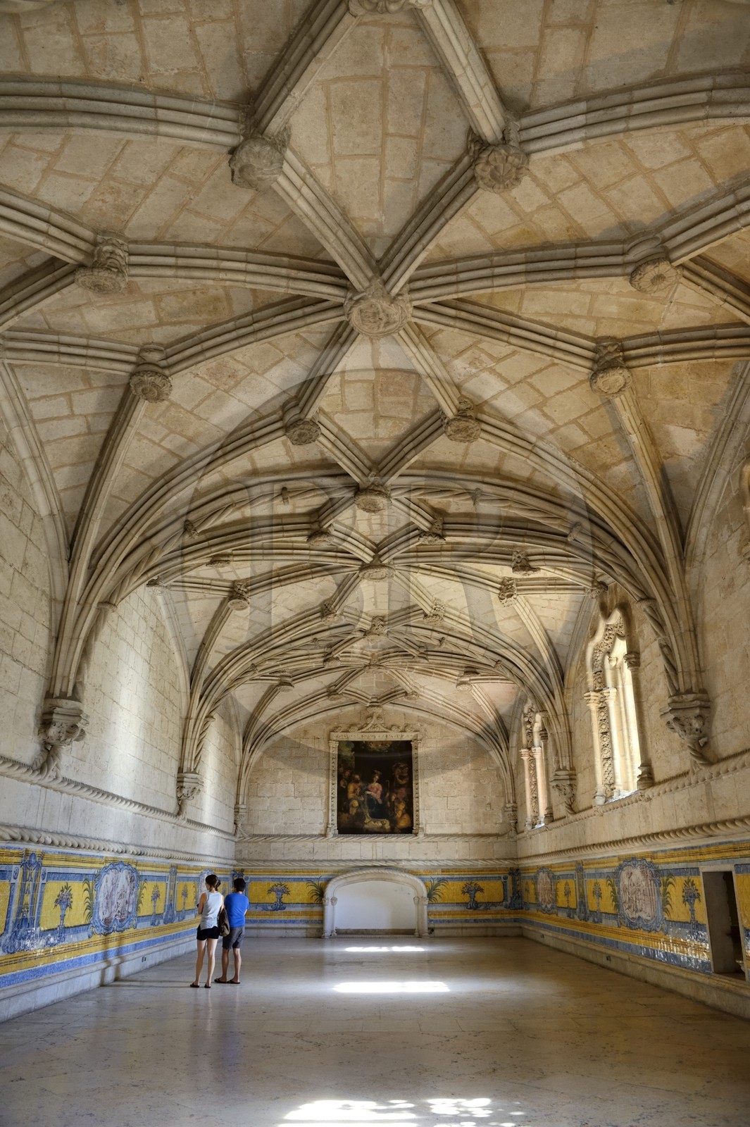 Portugal, Lisbonne, Bélem, Monastere des Hiéronymites (Mosteiro dos Jerónimos), classé Patrimoine Mondial de l'UNESCO, le réfectoire des moines