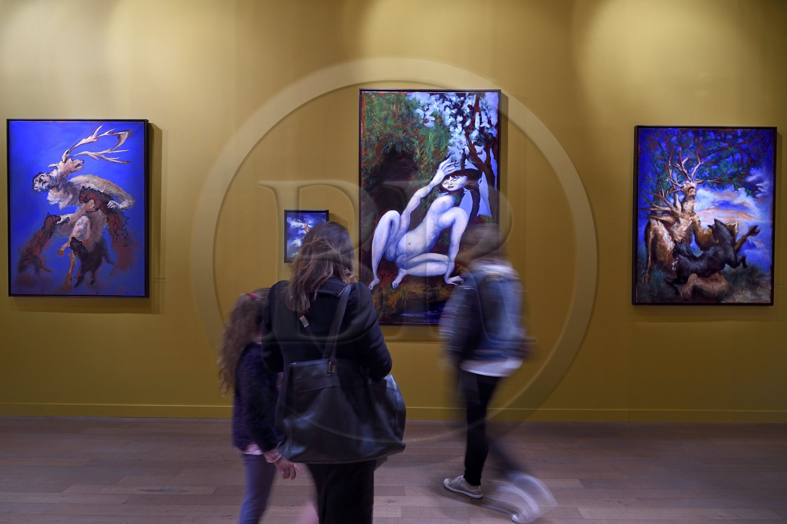 France, Paris, Le Marais District, Musee de la Chasse et de la Nature (Museum of hunting and nature) in the Hotel de Guenegaud, exhibition Diane and Actéon from the works of the painter Gérard Garouste