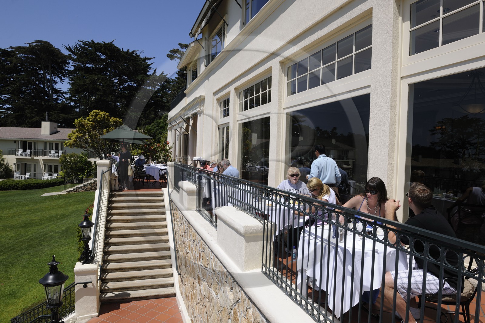 Etats-Unis, Californie, 17 mile drive, restaurant du golf de Peeble Beach