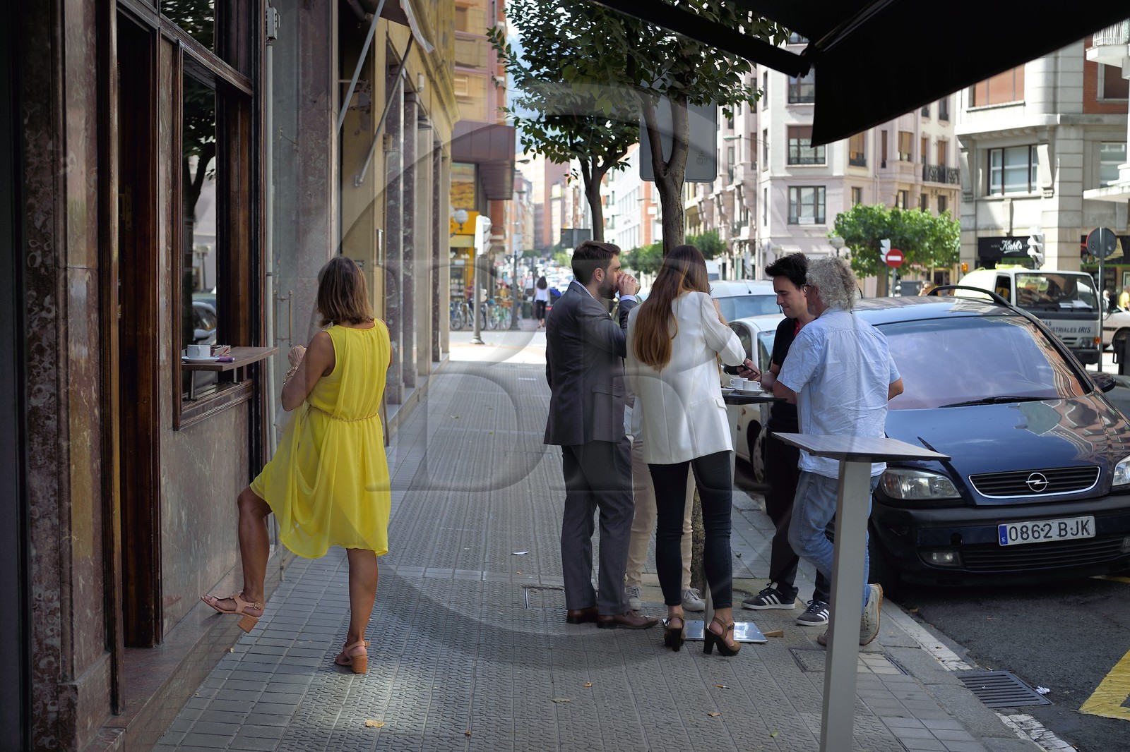 Spain, Basque Country, Biscay Province, Bilbao, Coffee in the street Iparraguirre