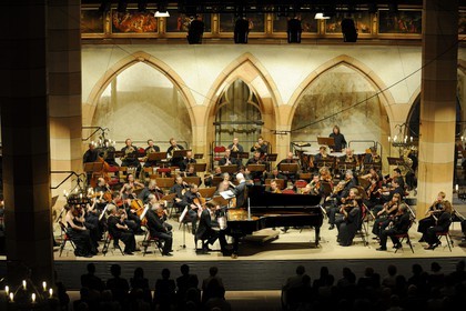 France, Haut Rhin, Colmar, concert of classical music in the protestant temple of Saint Matthieu