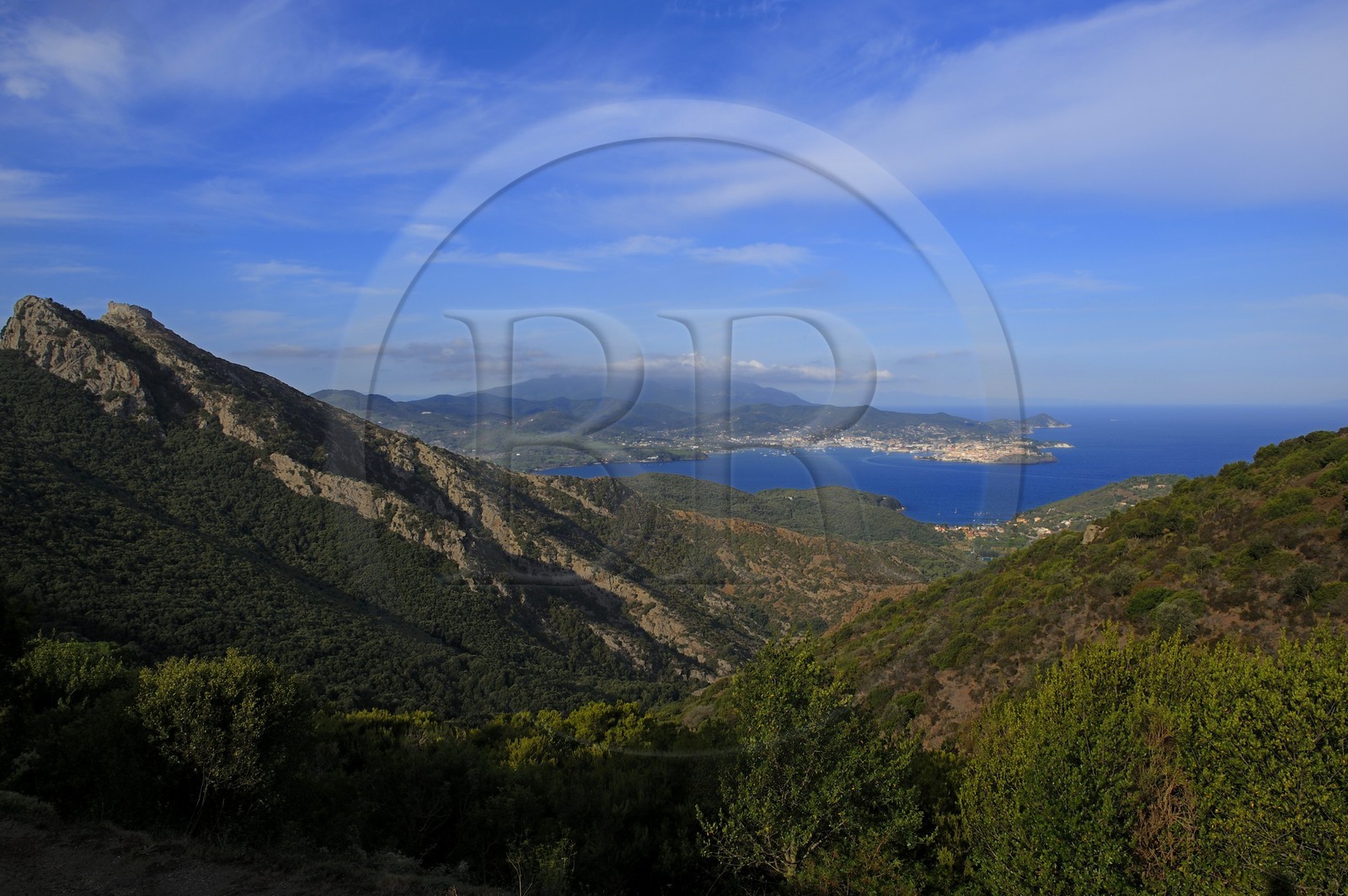 Italie, Toscane, Ile d’Elbe, la rade de Portoferraio
