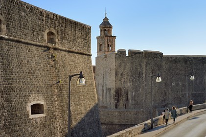 Croatie, Dalmatie, cote dalmate, Dubrovnik, centre historique classé Patrimoine Mondial de l'UNESCO, la vieille ville ceinte de remparts