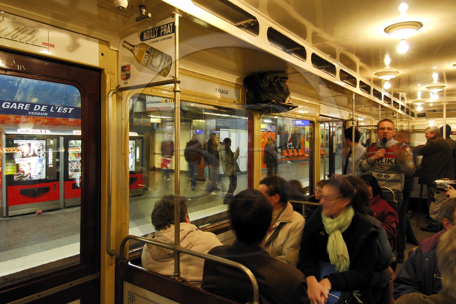 France, Paris (75) l'ancienne rame de metro parisien Sprague Thomson