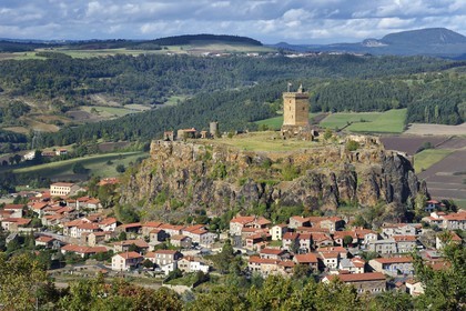 France, Haute Loire, Polignac, Polignac Castle, fortress of the eleventh century on a basalt plateau