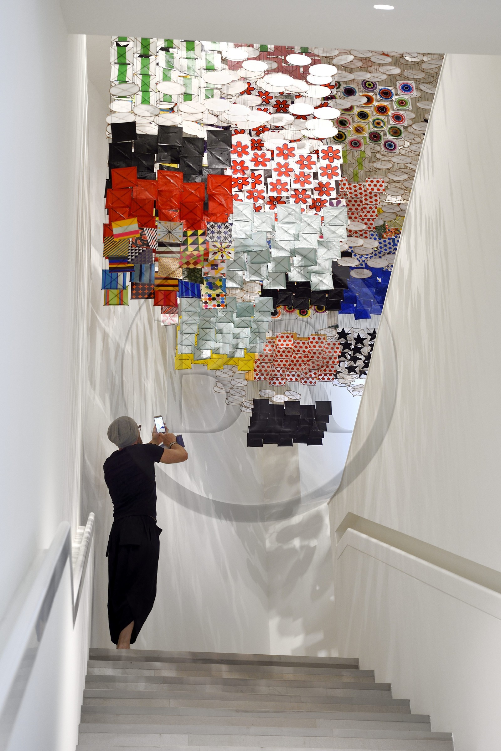 France, Var (83), Iles d'Hyères, parc national de Port Cros, Ile de Porquerolles, la Fondation Carmignac, The impermanent, shattered peace between future and past, all written in the sky (2018) de Jacob Hashimoto