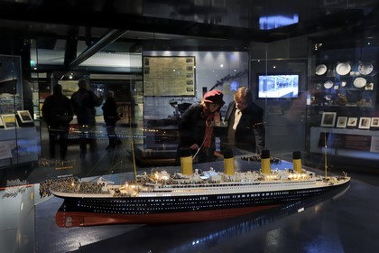 United Kingdom, Northern Ireland, Cultra near Belfast, Ulster Folk and Transport Museum, model representing the sinking of the RMS Titanic and the loss of life
