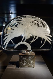 France, Bas-Rhin (67), Wingen-sur-Moder, le musée Lalique, Surtout Oiseau de Feu créé en 1922