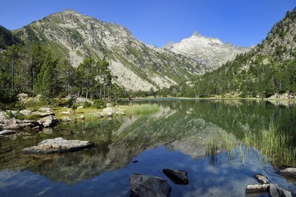 France, Hautes-Pyrénées (65), Saint-Lary-Soulan, Réserve naturelle nationale du Néouvielle, randonnée des lacs du Neouvielle, les Laquettes
