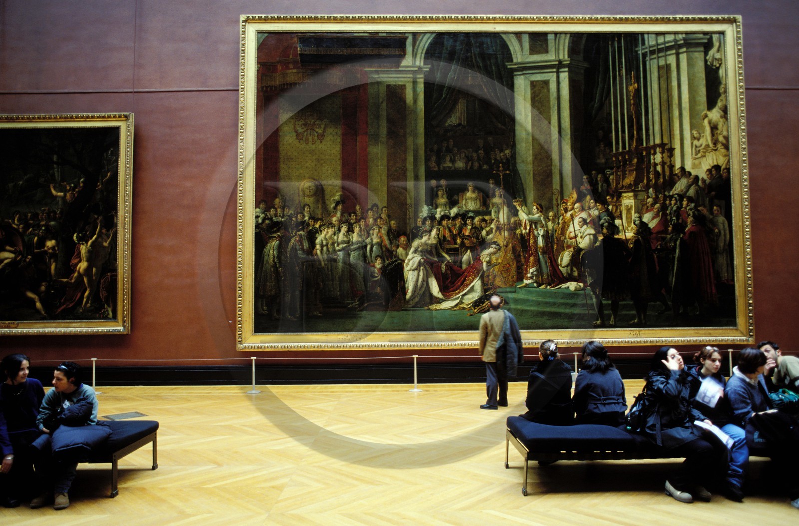 France, Paris (75), Musée du Louvre (grande galerie), le tableau Le Sacre de Napoléon par David