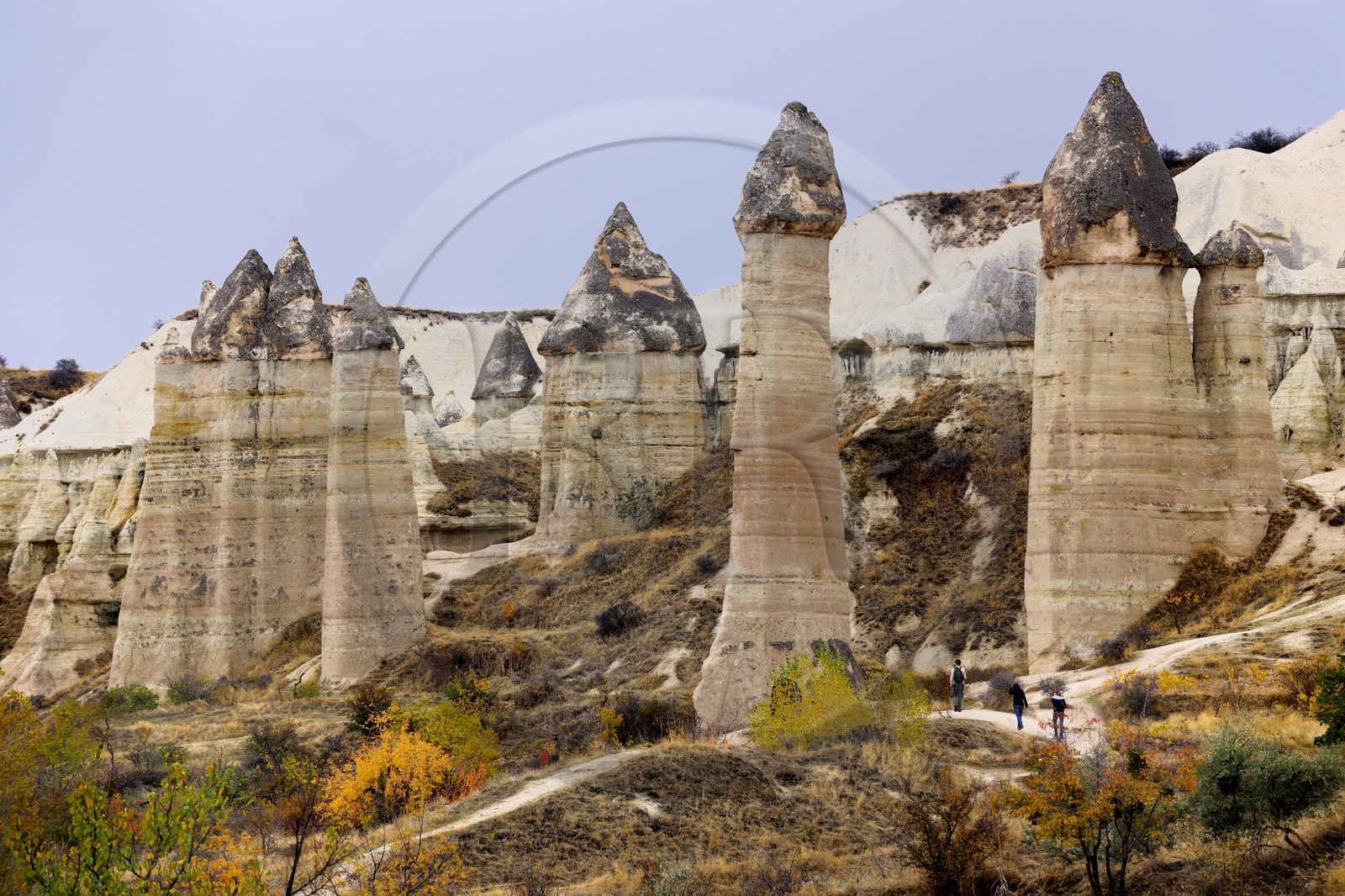 Turkey, Central Anatolia, Nevsehir Province, Cappadocia listed as World Heritage by UNESCO, around Uçhisar, Love Valley, erosion landscape and fairy chimneys