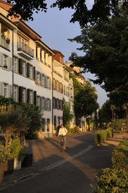 Suisse, Bâle, quartier du Petit Bâle sur la rive droite du Rhin