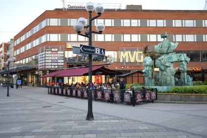 Sweden, Vasterbotten County, Umea, pedestrian square Renmarkstorget