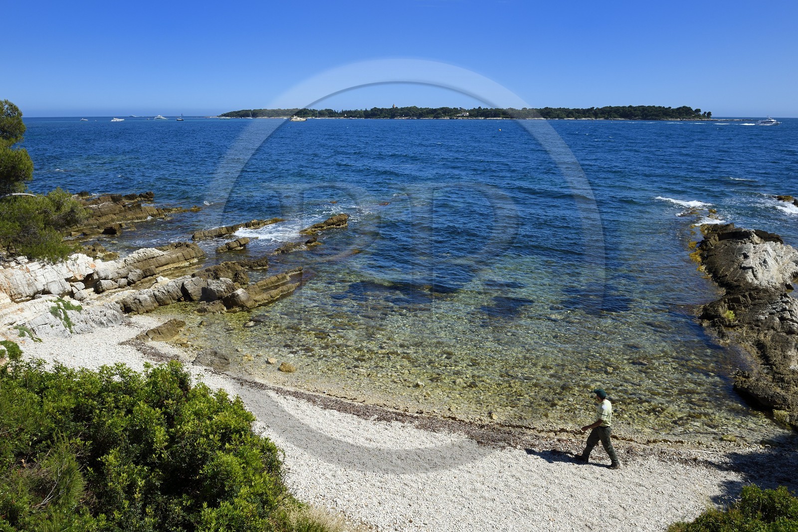 France, Alpes-Maritimes (06), Cannes, Iles de Lérins, Ile Sainte-Marguerite, pointe du Dragon
