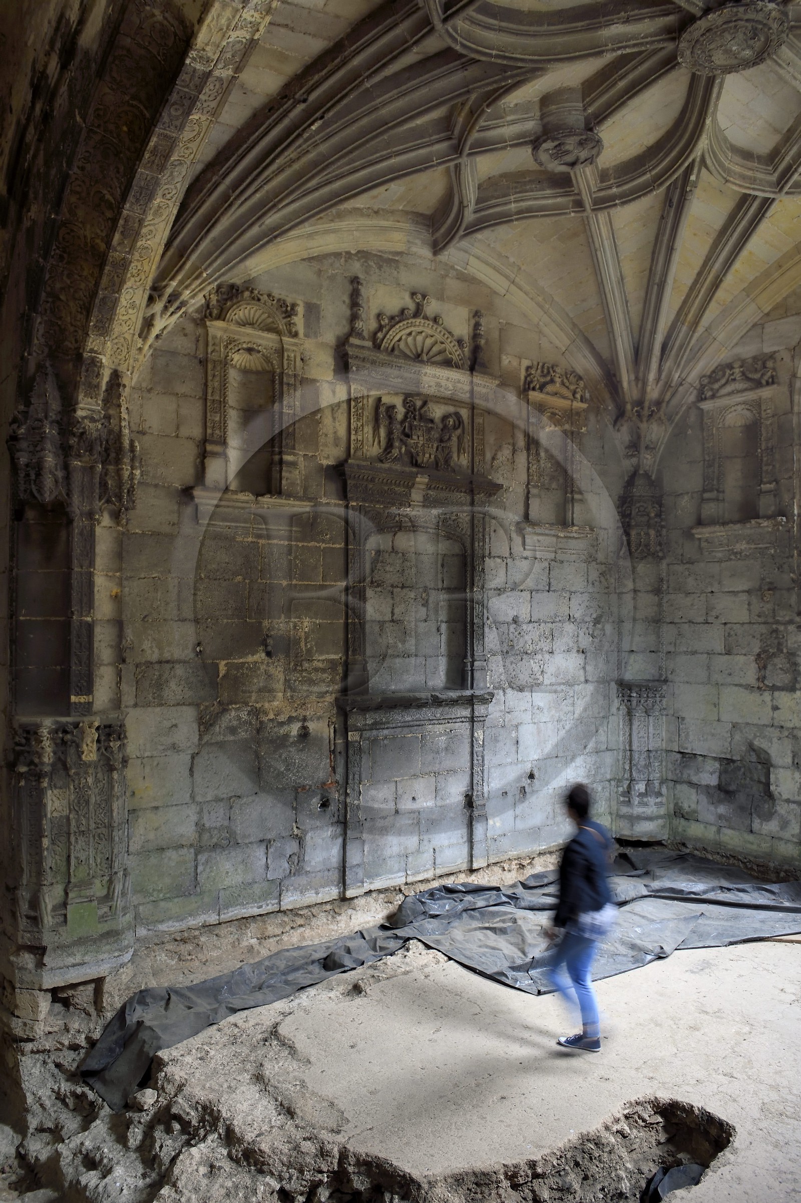 France, Dordogne (24), Périgord Blanc, Périgueux, quartier de la Cité dit de Vésone, couvent Sainte-Marthe, la chapelle l'ancien palais épiscopal, chapelle Saint-Jean-Baptiste