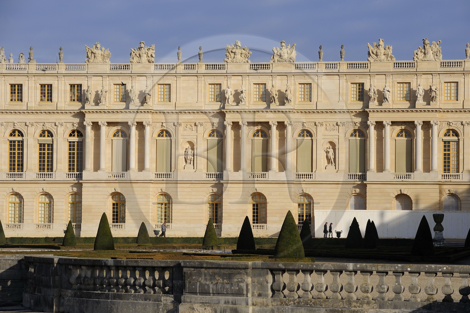 France, Yvelines, Chateau de Versailles, listed as World Heritage by UNESCO, facade of the Queen's apartments