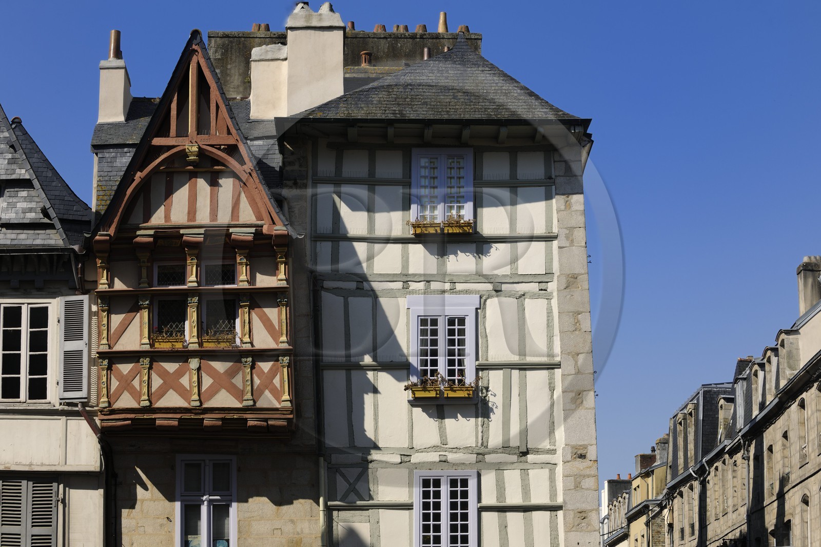 France, Finistère (29), Quimper, maisons médiévale rue Kéréon