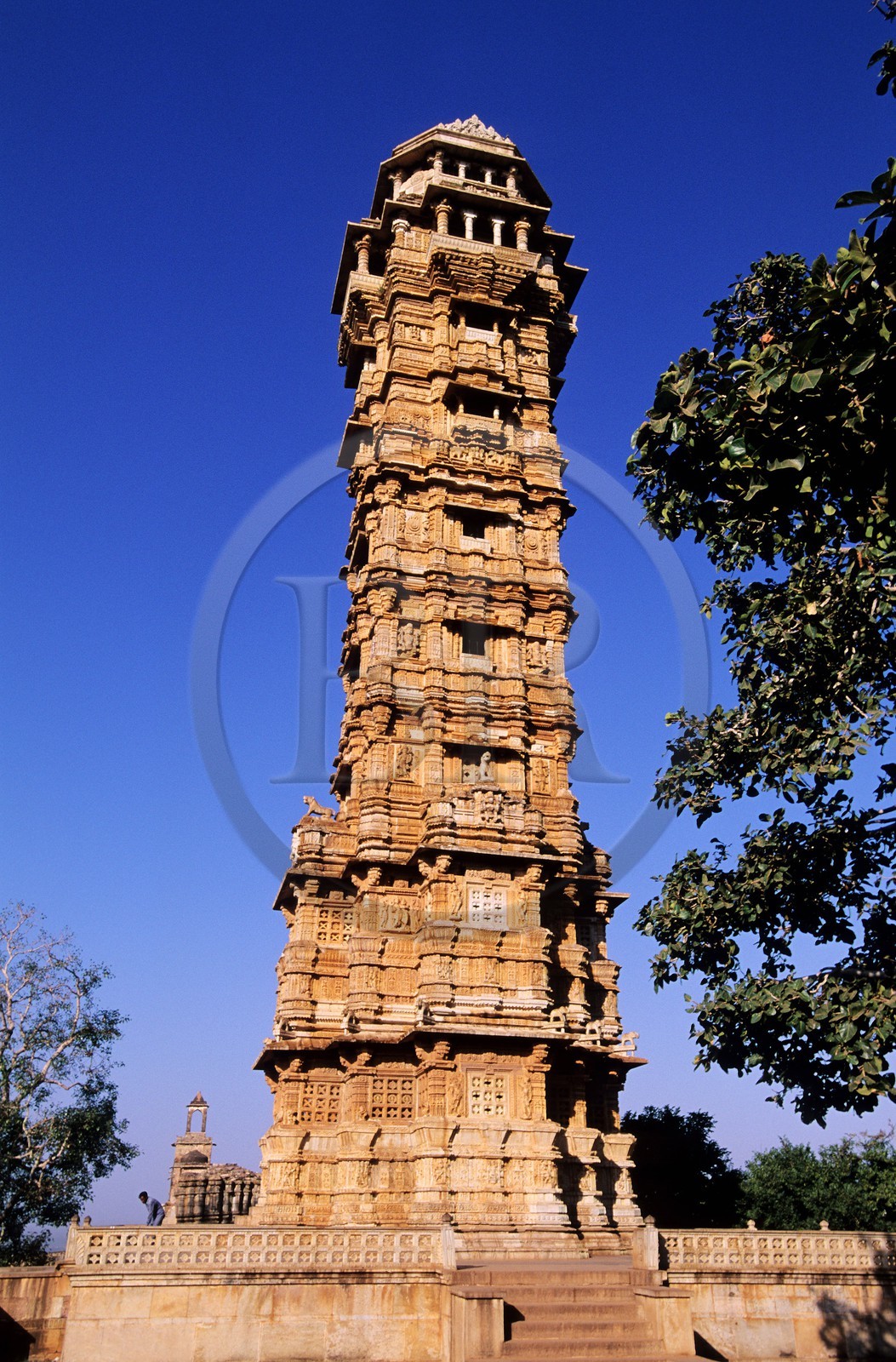 Inde, état du Rajasthan, Forteresse de Chittaurgarh, Jai Stambh, Tour de la Victoire (1458)