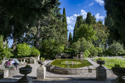France (30), Gard, Villeneuve-lès-Avignon, les jardins de l'ancienne abbaye bénédictine de Saint André
