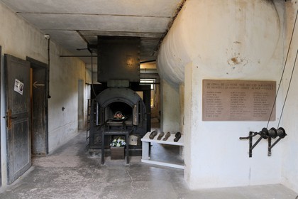 France, Bas-Rhin (67), région de Schirmeck, camp de concentration nazi du Struthof-Natzwiller, le block crématoire