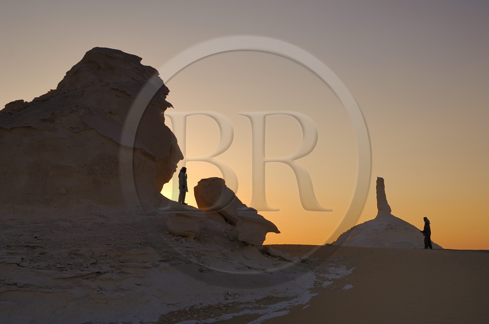 Egypte, désert libyque, le Désert Blanc au nord de Farafra