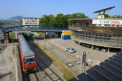 Germany, Baden-Wurttemberg, Freiburg im Breisgau, the Bicycle station called Mobile at the Central Station