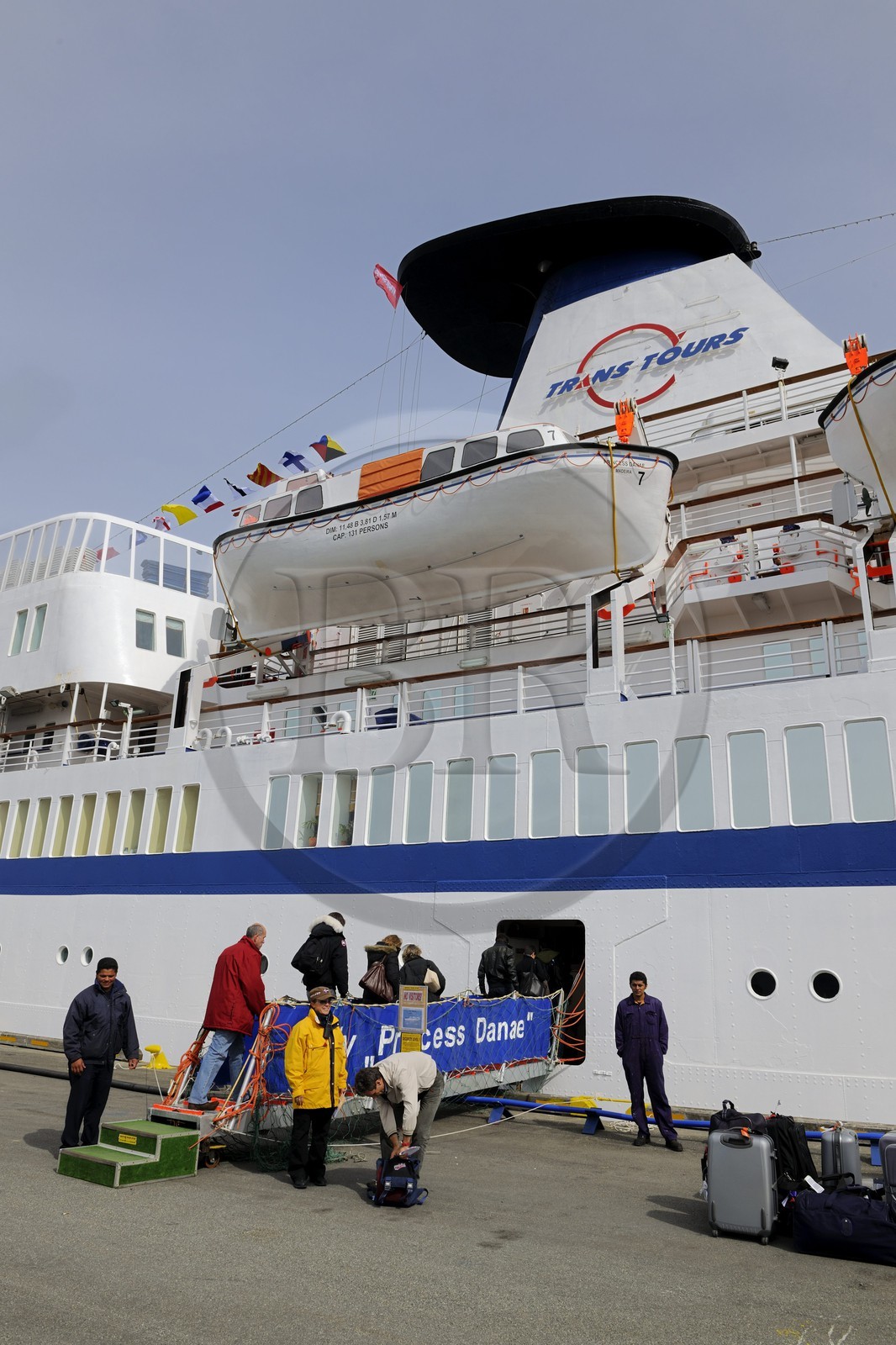 Iceland, Reykjavik, boarding the cruise ship Princess Danae
