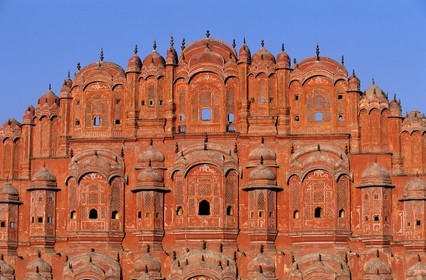 Inde, état du Rajasthan, Jaipur, le City Palace, le Hawa Mahal dit le Palais des vents