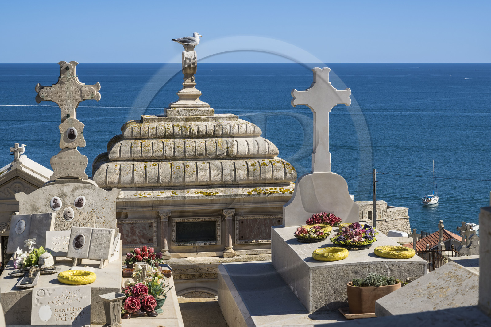 France, Hérault (34), Sète, Cimetière Saint-Charles dit cimetière Marin
