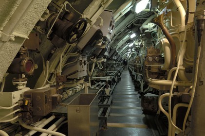 France, Manche (50), Cherbourg, Cité de la Mer, ancien sous-marin nucléaire Le Redoutable en service entre 1967 et 1991