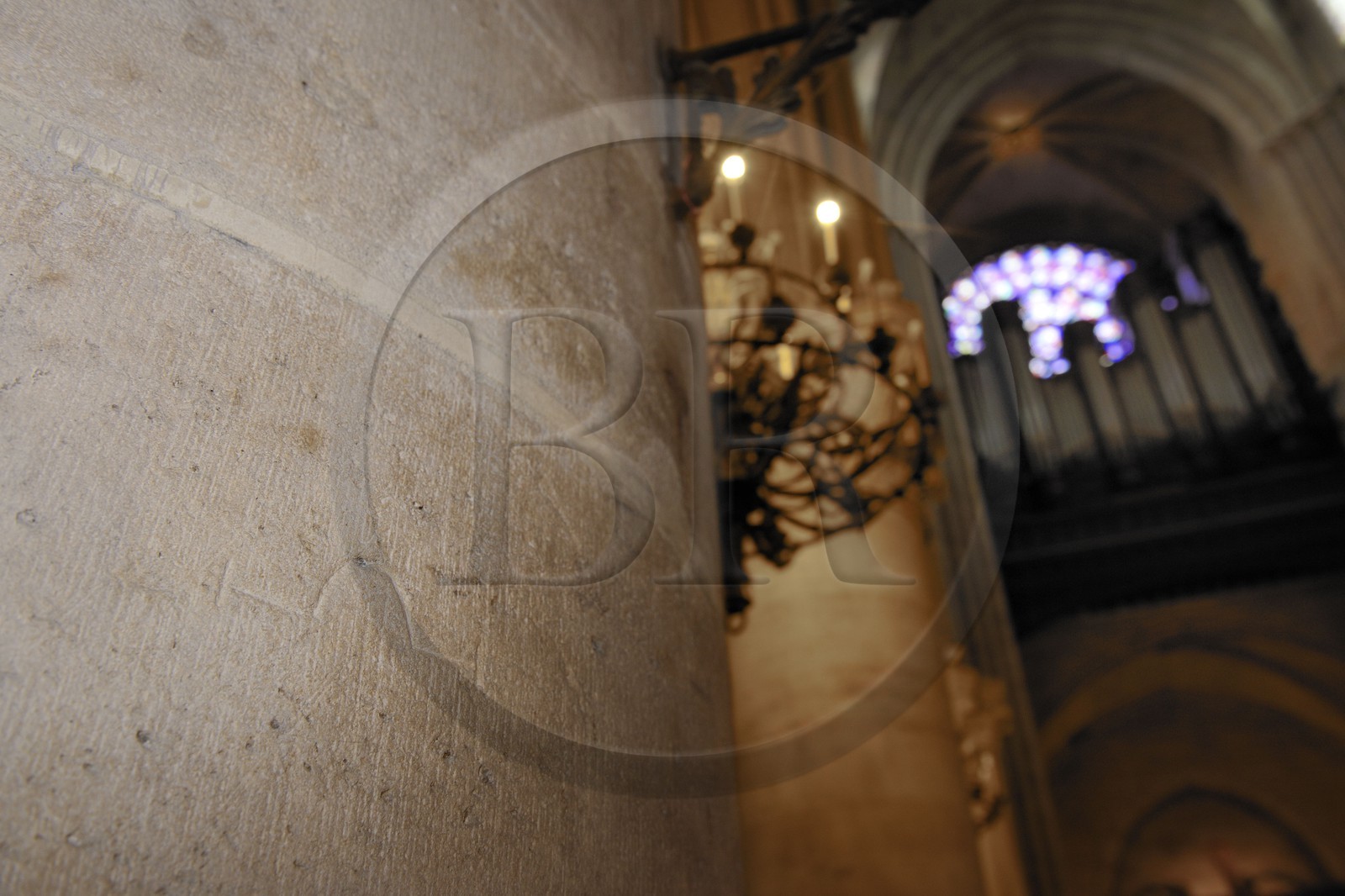 France, Paris (75), île de la Cité, la cathédrale Notre-Dame, signe des tailleurs de pierre
