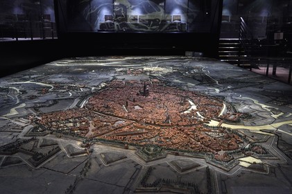 France, Bas-Rhin (67), Strasbourg, Musée historique de la ville de Strasbourg, le plan-relief de 1727, elle montre les modifications apportées aux fortifications après Vauban