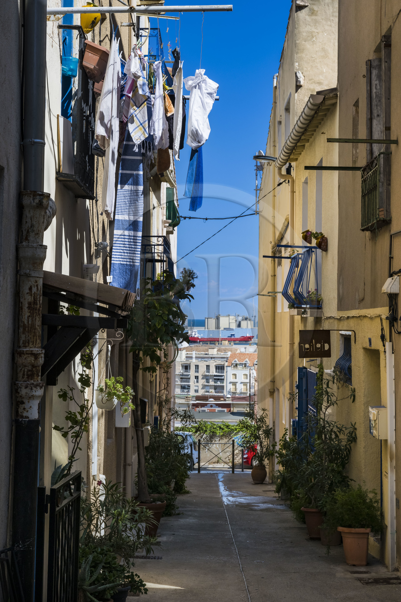 France, Hérault (34), Sète, le Quartier Haut, la rue des députés
