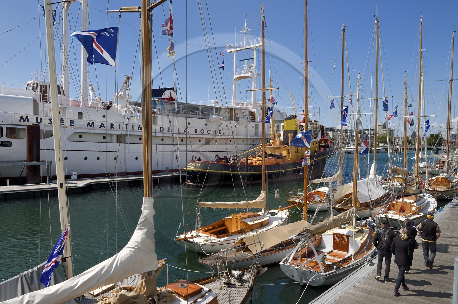 France, Charente-Maritime, La Rochelle, the Basin of the great yachts, Maritime Museum, the Frigate France I, flagship of the museum