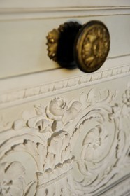 France, Yvelines, Chateau de Versailles, listed as World Heritage by UNESCO, Domaine de Marie Antoinette, the Petit Trianon, door handle