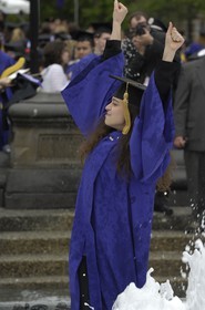 Etats-Unis, New York, Manhattan, la remise de diplomes (graduations) de New York University (NYU) à Washington square