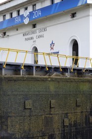 Panama, Canal de Panama, écluses de Miraflores, porte d'écluse