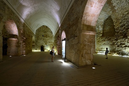 Israel, North district, Galilee, Acre (Akko), old town, listed as World Heritage by UNESCO, the Hospitaller fortress, northern hall