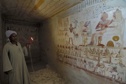 Egypte, Haute Egypte, vallée du Nil, environs de Louxor, nécropole thébaine classée Patrimoine Mondial de l'UNESCO, Thèbes Ouest, tombes des nobles, la tombe de Ouserhat