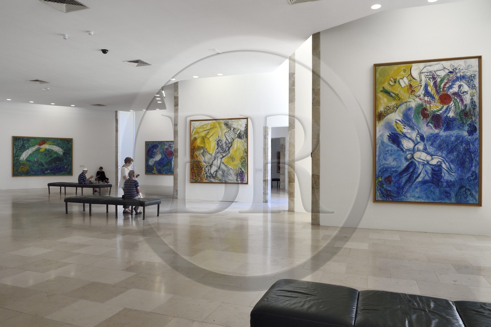 France, Alpes-Maritimes (06), Nice, musée national Marc Chagall de l'architecte André Hermant et créé à l'initiative d'André Malraux, salle de la série de peintures du Message Biblique