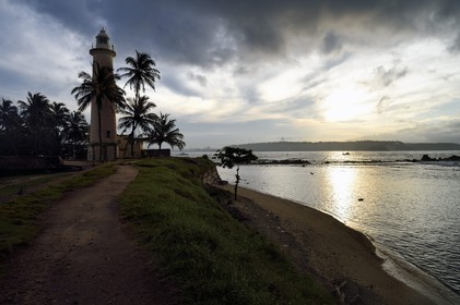 Sri Lanka, Province du Sud, Fort de Galle, classé Patrimoine Mondial de l'UNESCO, le phare