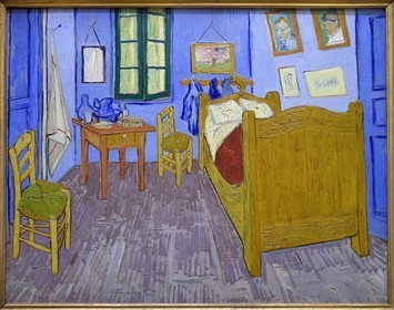 France, Paris (75), le musée d'Orsay, La Chambre de Van Gogh à Arles (1889) par Vincent van Gogh